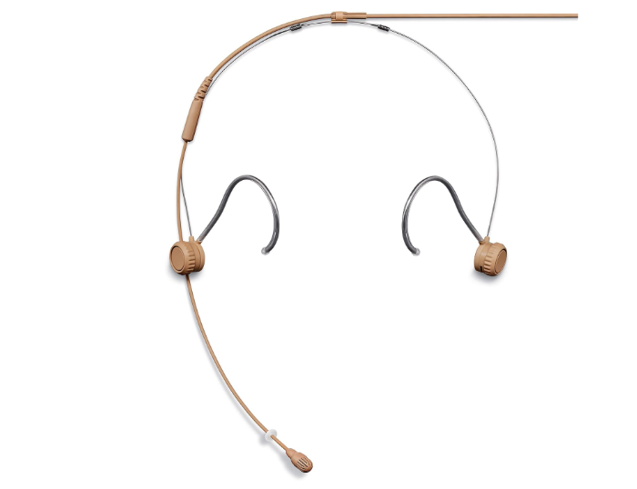 Shure TwinPlex TH53T/O-MTQG Omnidirectional Headset Microphone with TA4F Connector - Tan