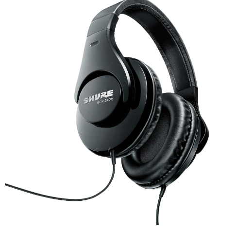 Shure SRH240A-BK-EFS Professional Quality Headphones, Black