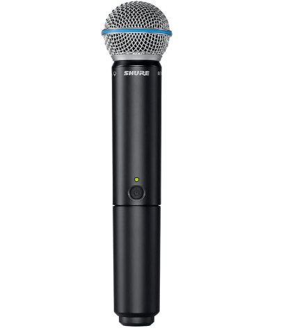 Shure BLX2/B58 Handheld Wireless Transmitter with BETA 58A Vocal Mic Capsule - for use with BLX Wireless Microphone Systems (Receiver Sold Separately) | H8 Band