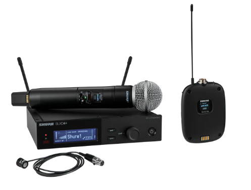 COMBO SYS W/ SM58 & WL185 LAV 470-514MHz SLXD124E/85-G59