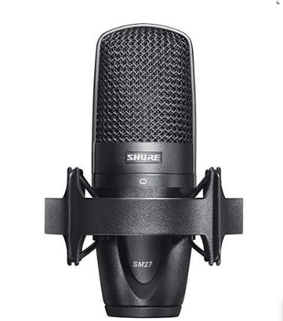 SM27-SC : CONDENSER MICROPHONE W/SHOCKMOUNT