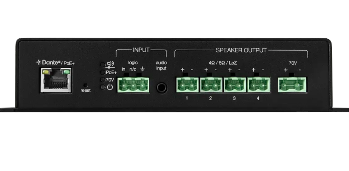NETWORKED DANTE LOW IMP/70V POE+ AMP MXN-AMP
